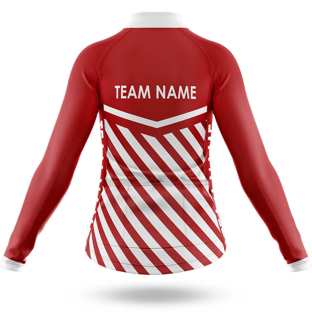 Custom Team Name M3 Red - Women's Cycling Kit-Full Set-Global Cycling Gear