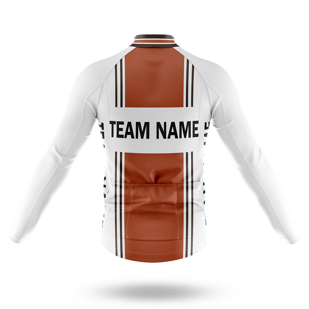 Custom Team Name M4 Orange - Men's Cycling Kit-Full Set-Global Cycling Gear