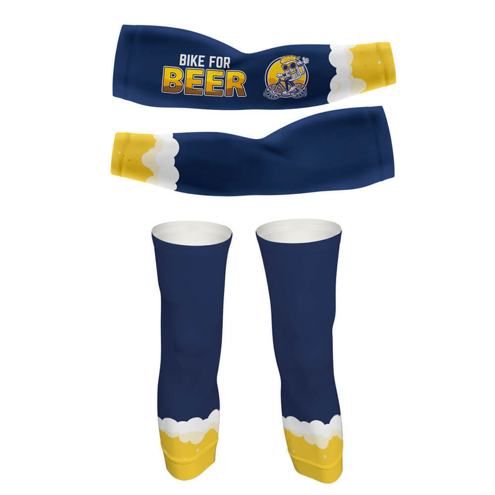 Bike For Beer - Arm And Leg Sleeves-S-Global Cycling Gear