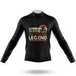 Dad The Cycling Legend - V2 - Men's Cycling Kit-Long Sleeve Jersey-Global Cycling Gear