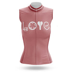 Love Cycling - Women's Sleeveless Jersey-S-Global Cycling Gear