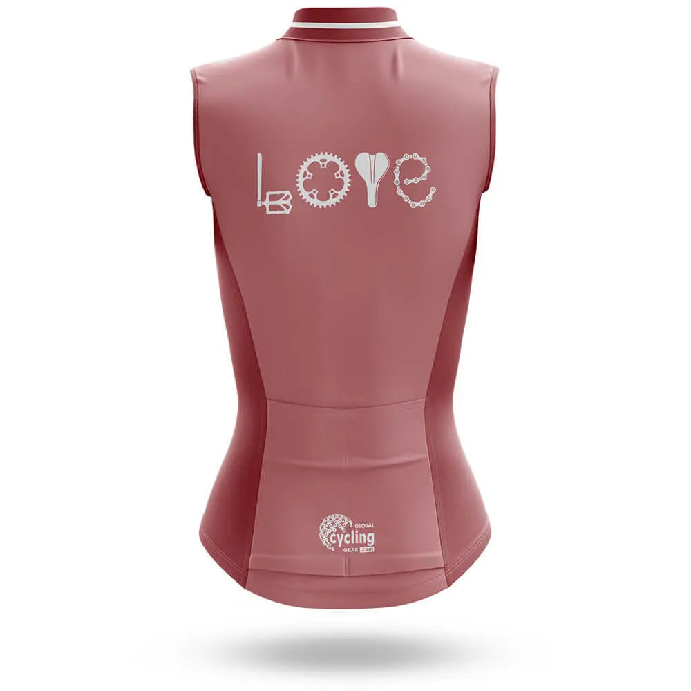 Love Cycling - Women's Sleeveless Jersey-S-Global Cycling Gear