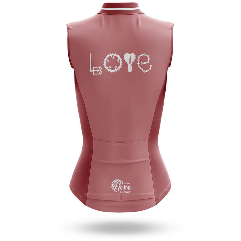 Love Cycling - Women's Sleeveless Jersey-XS-Global Cycling Gear