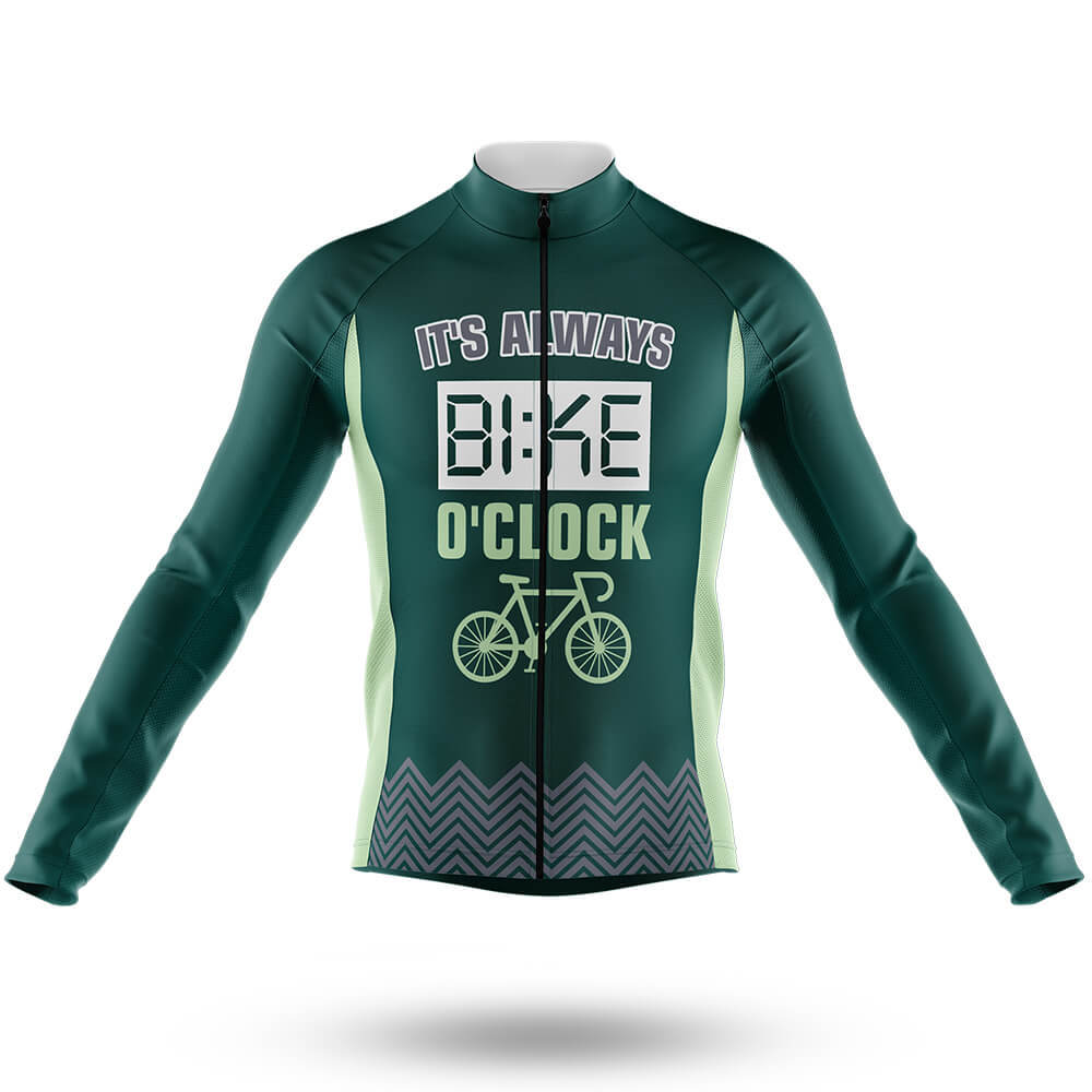 Bike O'Clock - Men's Cycling Kit-Long Sleeve Jersey-Global Cycling Gear