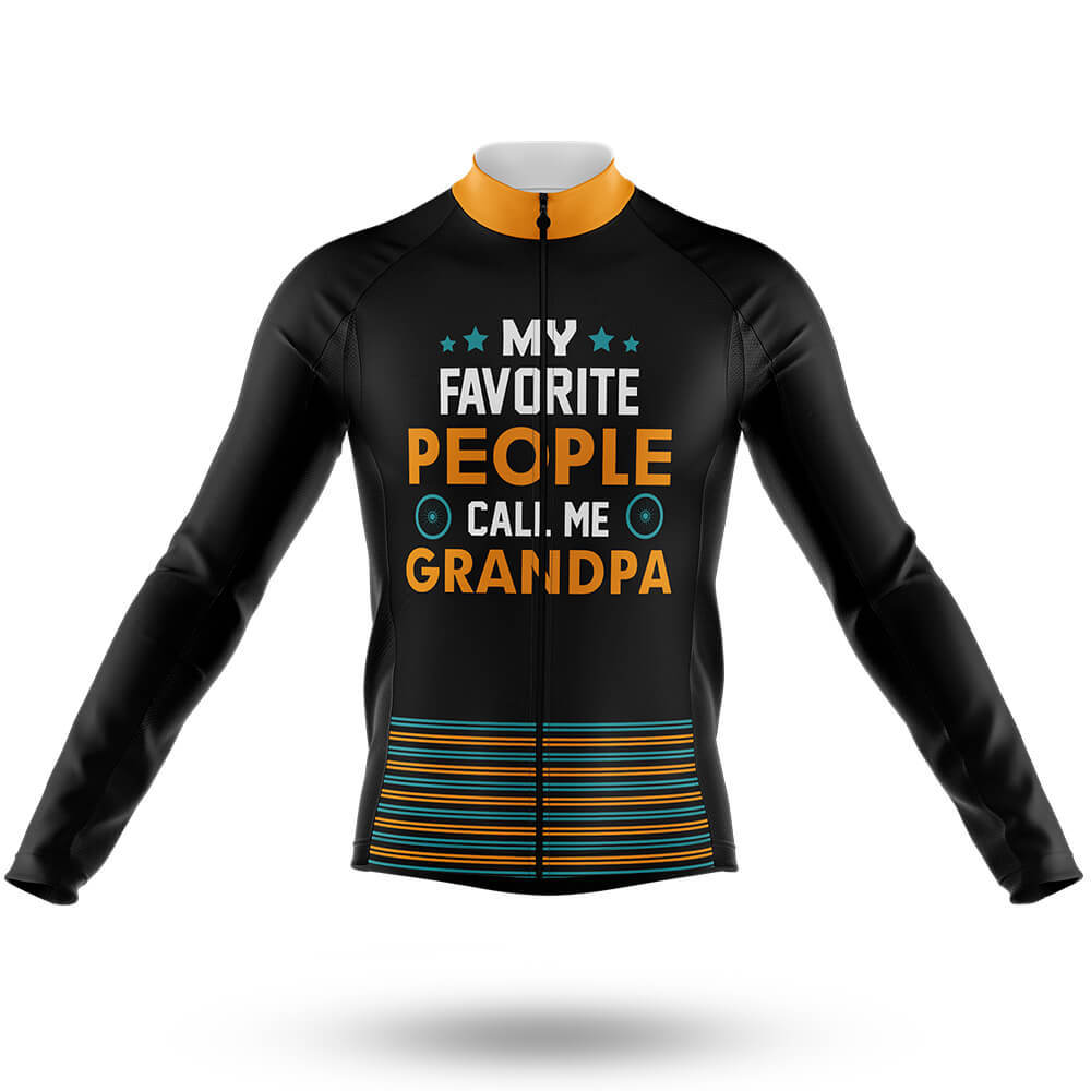 Call Me Grandpa - Men's Cycling Kit-Long Sleeve Jersey-Global Cycling Gear