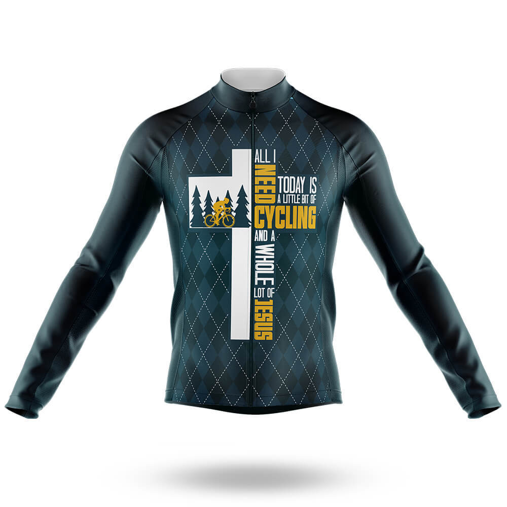 Cycling And Jesus - Men's Cycling Kit-Long Sleeve Jersey-Global Cycling Gear