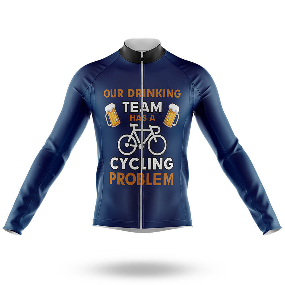 Drinking Team - Men's Cycling Kit-Long Sleeve Jersey-Global Cycling Gear