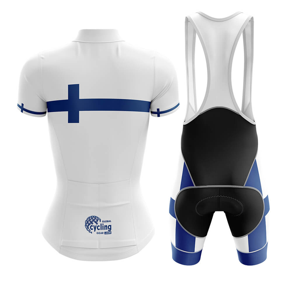 Finland - Women V4 - Cycling Kit-Jersey + Bib shorts-Global Cycling Gear