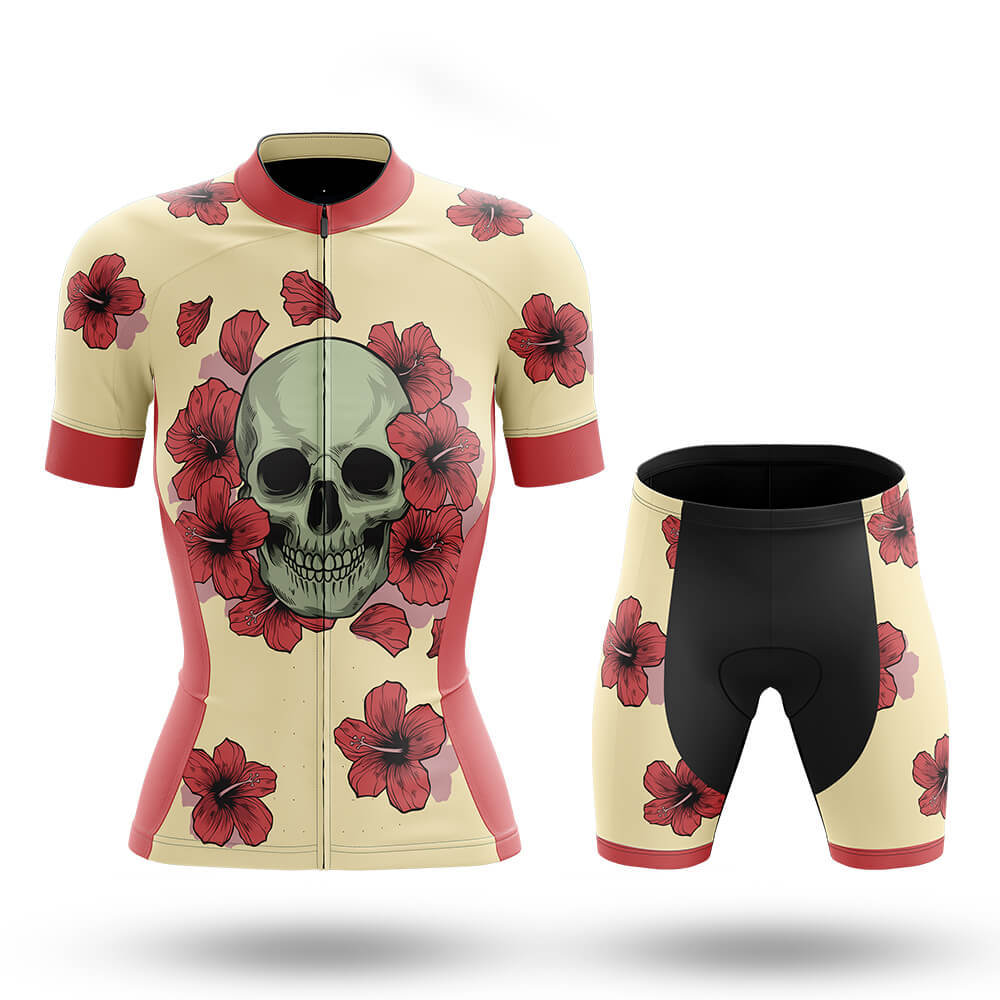 Flower Skull - Women - Cycling Kit-Full Set-Global Cycling Gear