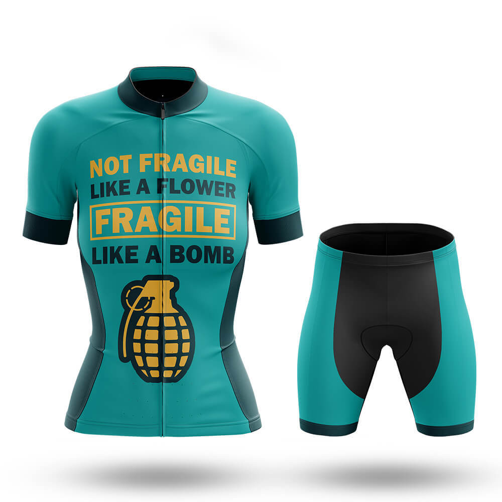 Fragile Like A Bomb - Women - Cycling Kit-Full Set-Global Cycling Gear