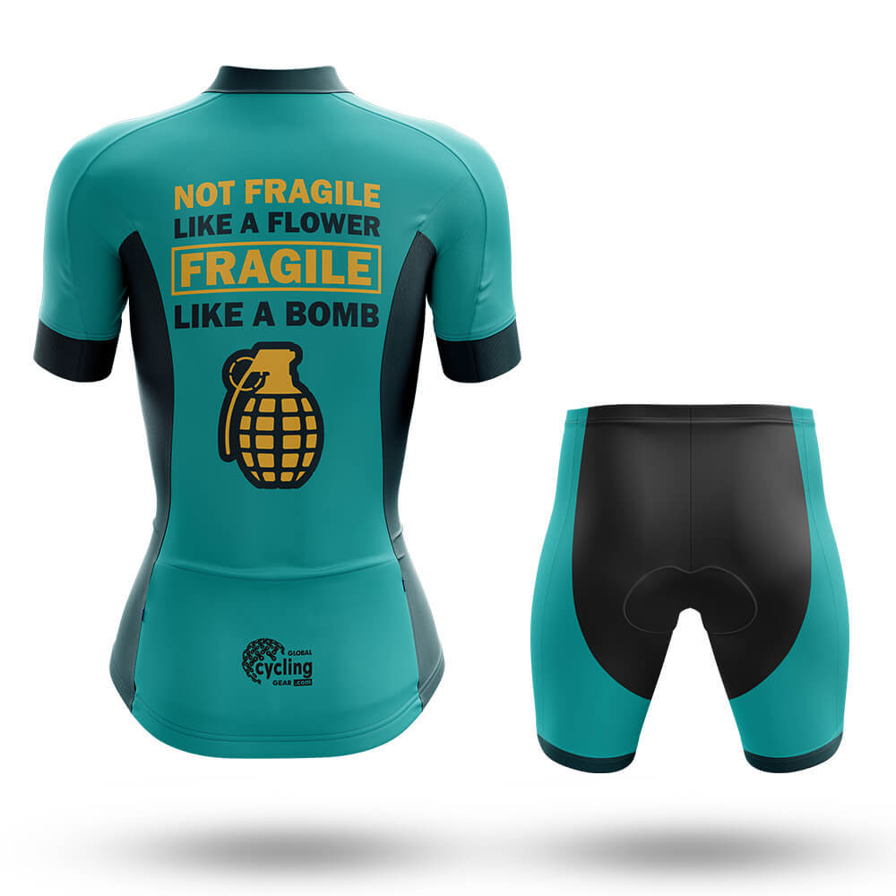 Fragile Like A Bomb - Women - Cycling Kit-Full Set-Global Cycling Gear