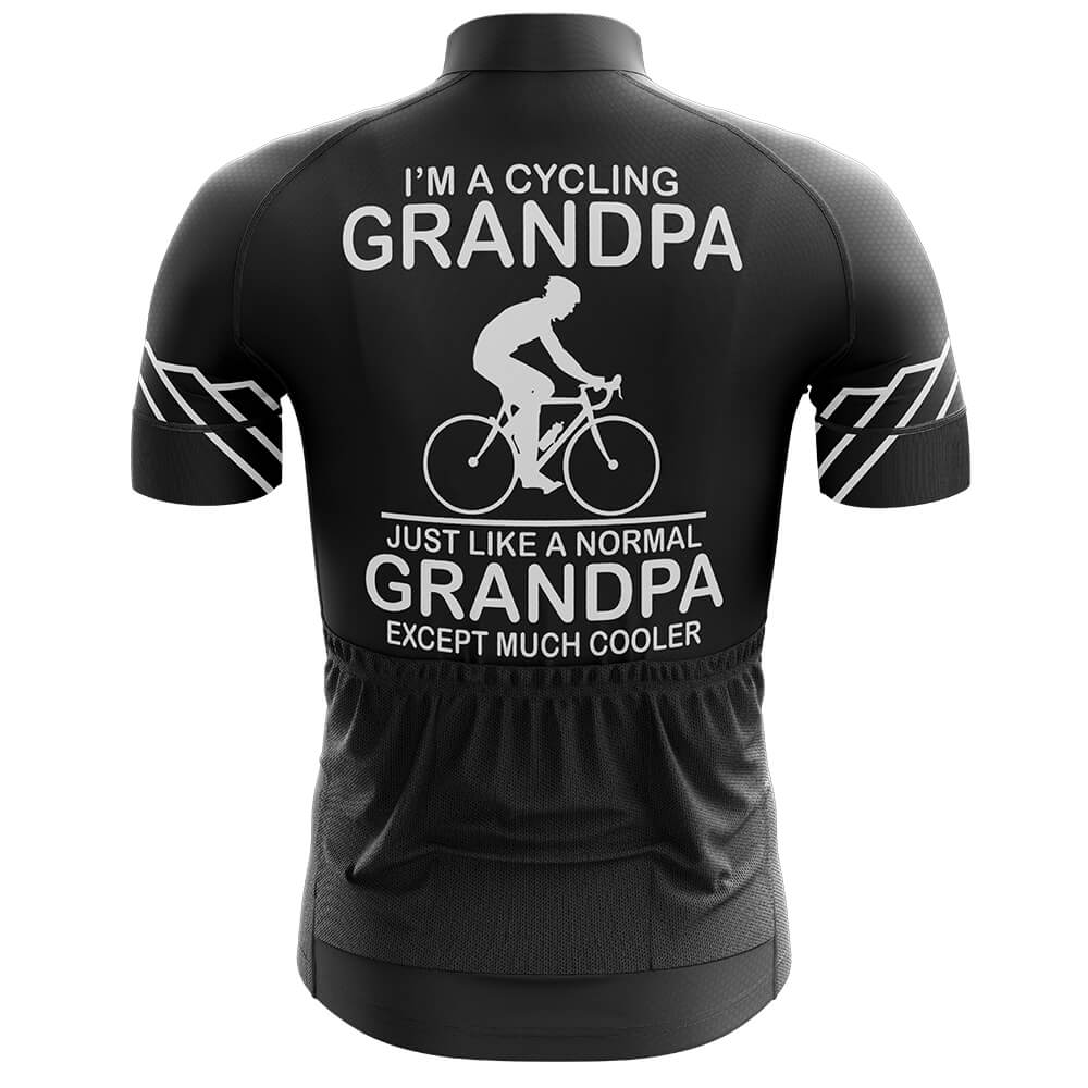 Grandpa Black Men's Short Sleeve Cycling Jersey-S-Global Cycling Gear