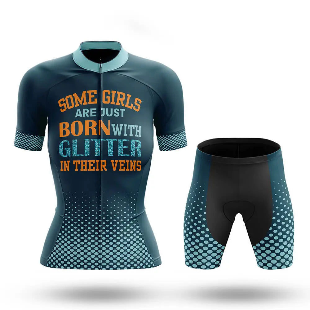 Glitter In Veins - Women - Cycling Kit-Full Set-Global Cycling Gear