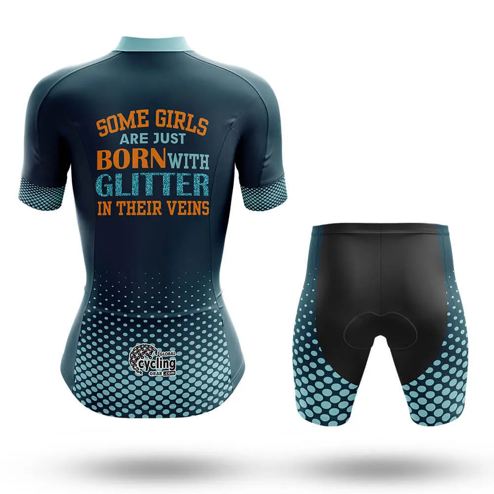 Glitter In Veins - Women - Cycling Kit-Full Set-Global Cycling Gear