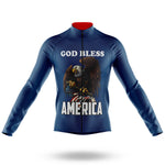 God Bless America - Men's Cycling Kit-Long Sleeve Jersey-Global Cycling Gear