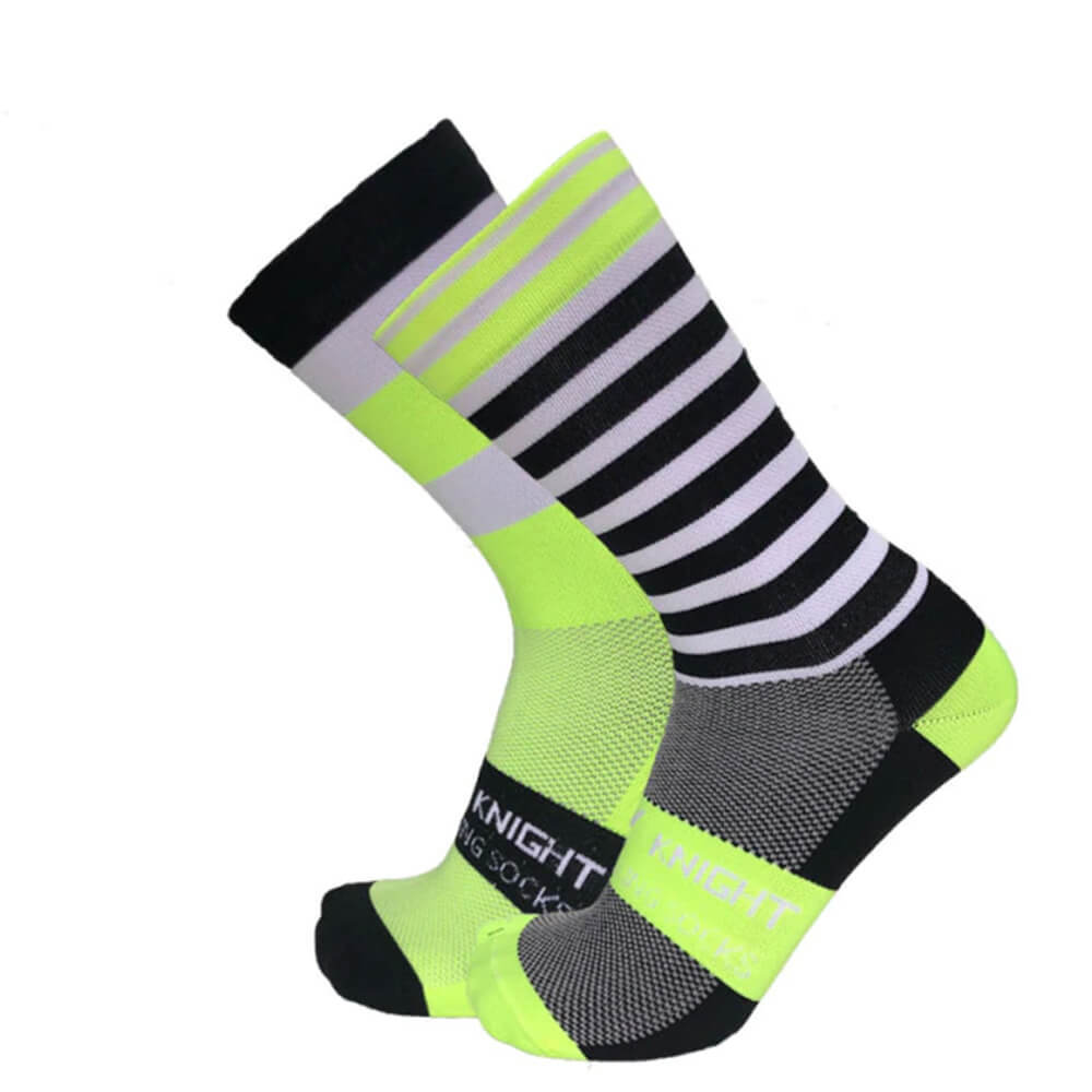 Green Stripes Cycling Socks - Global Cycling Gear