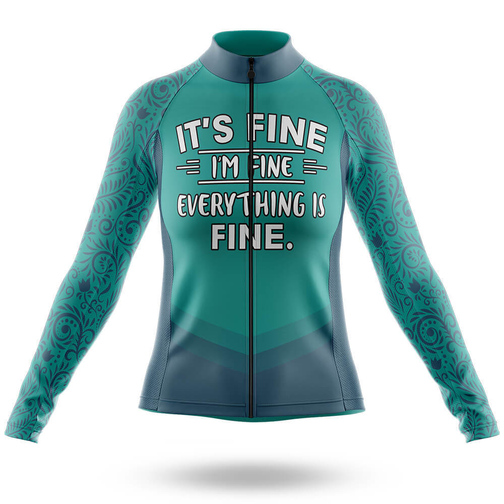 I'm Fine - Women - Cycling Kit-Long Sleeve Jersey-Global Cycling Gear