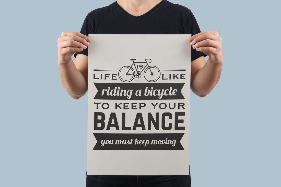 Life Is Like Riding A Bicycle Poster-16x24-Global Cycling Gear