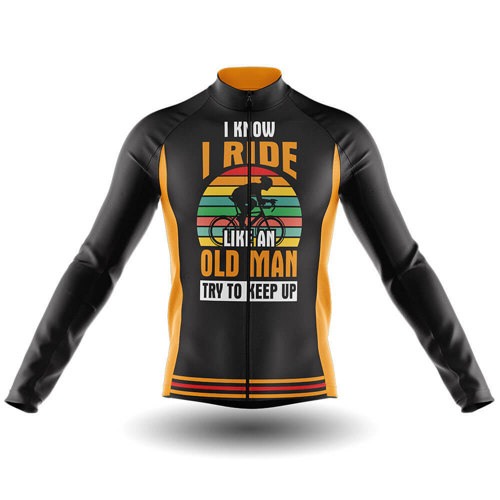 I Ride Like An Old Man - Men's Cycling Kit-Long Sleeve Jersey-Global Cycling Gear