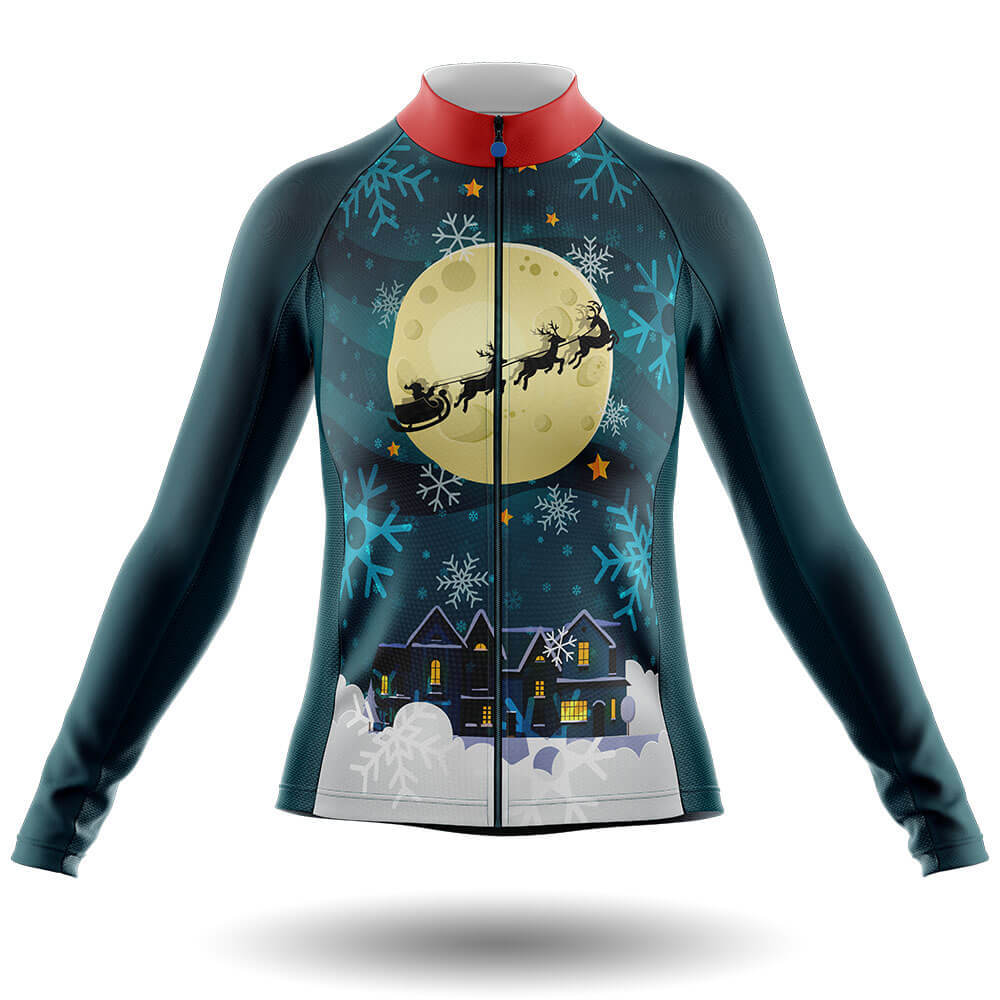 Christmas Night - Cycling Kit-Long Sleeve Jersey-Global Cycling Gear
