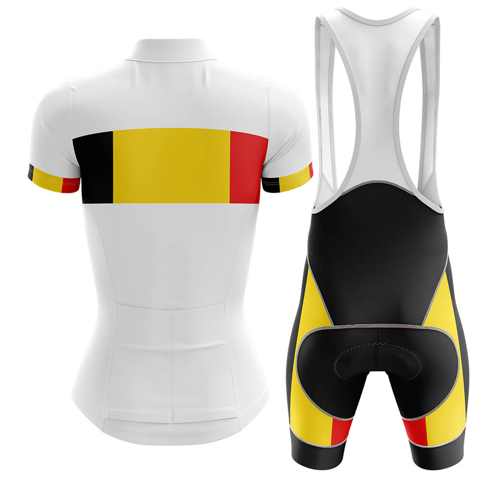 Belgium - Women V4 - Cycling Kit-Jersey + Bib shorts-Global Cycling Gear