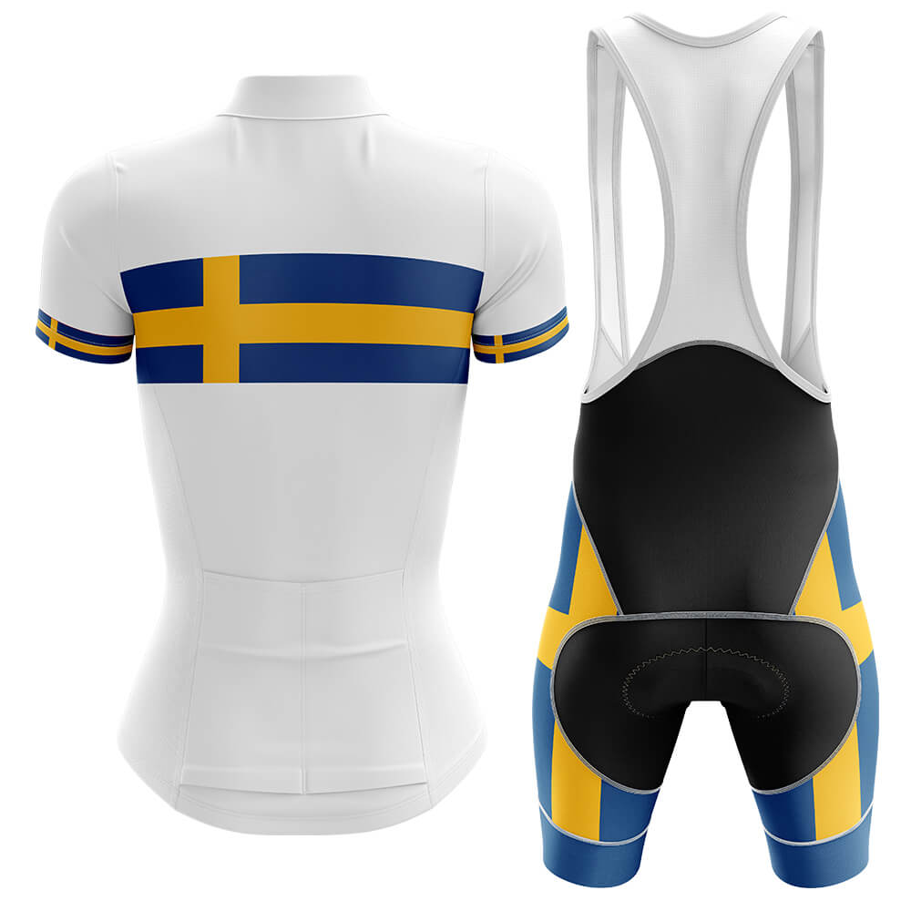 Sweden - Women V4 - Cycling Kit-Jersey + Bib shorts-Global Cycling Gear