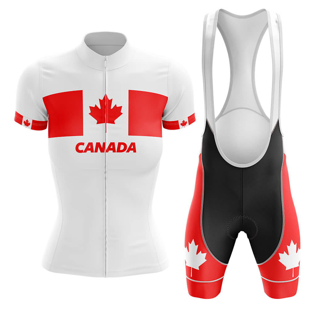 Canada - Women V4 - Cycling Kit-Jersey + Bib shorts-Global Cycling Gear