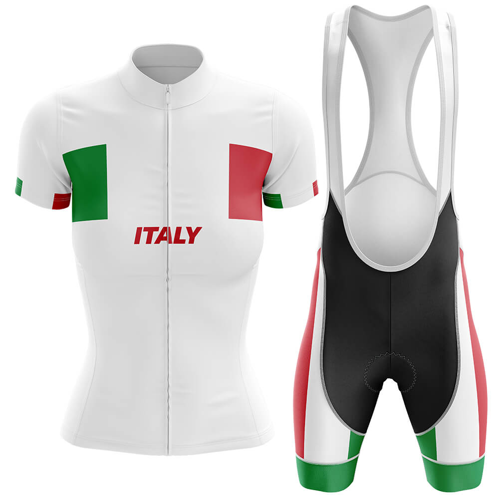 Italy - Women V4 - Cycling Kit-Jersey + Bib shorts-Global Cycling Gear
