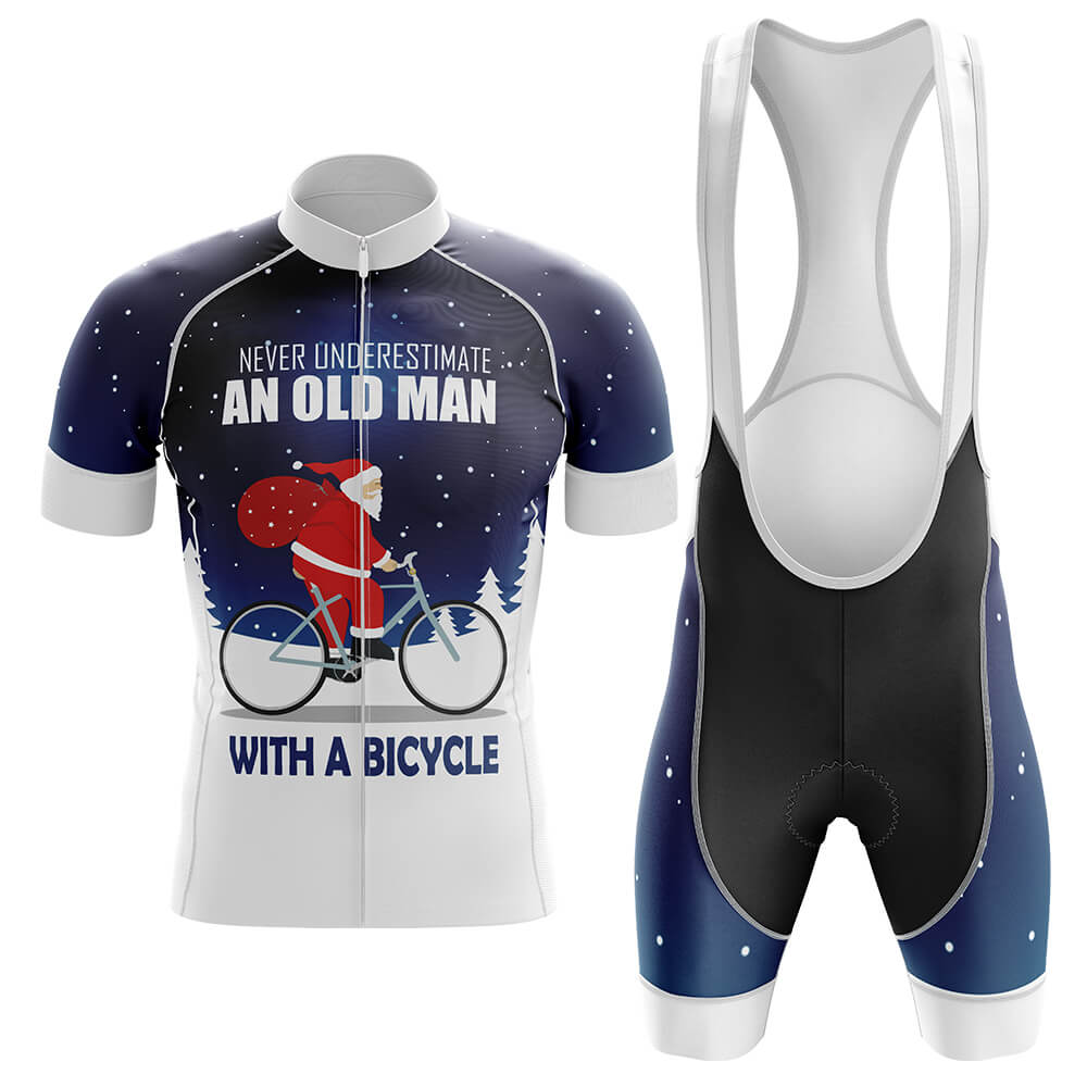 Christmas Old Man Men's Cycling Kit-Jersey + Bibs-Global Cycling Gear
