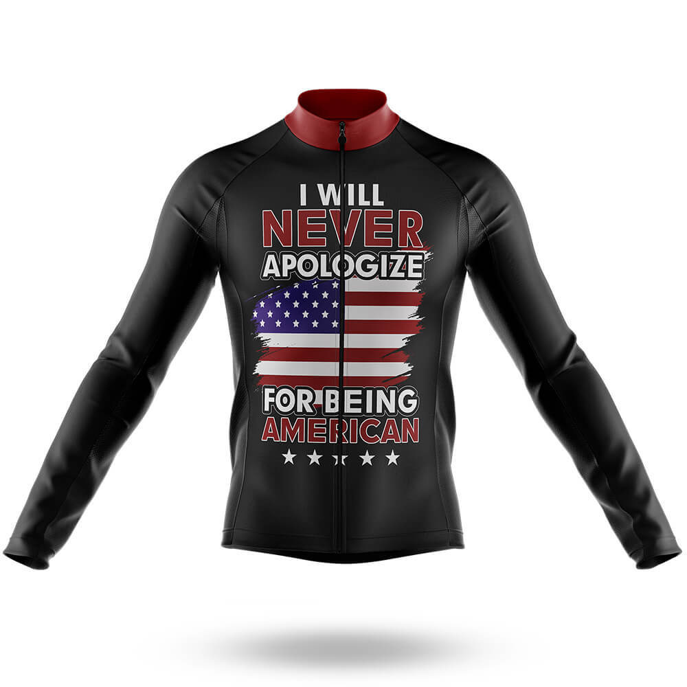 Never Apologize - Men's Cycling Kit-Long Sleeve Jersey-Global Cycling Gear