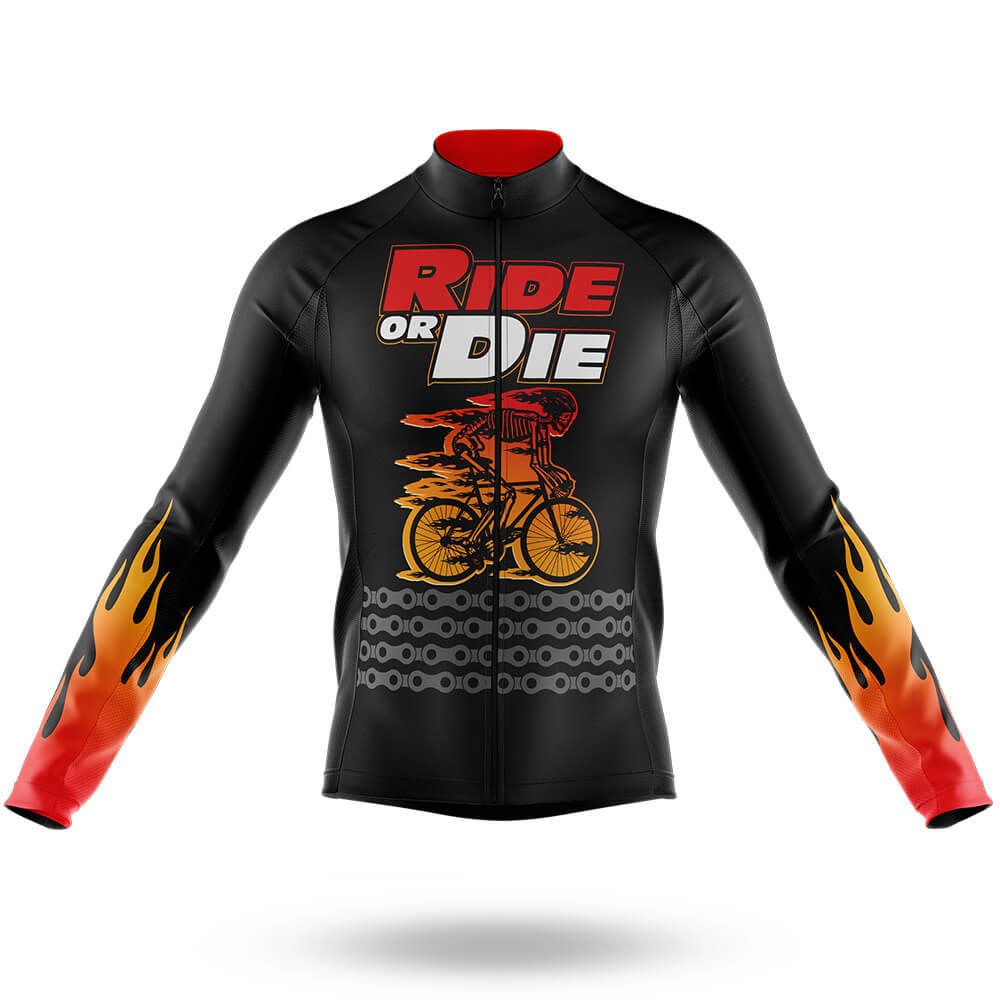 Ride Or Die V6 - Men's Cycling Kit-Long Sleeve Jersey-Global Cycling Gear