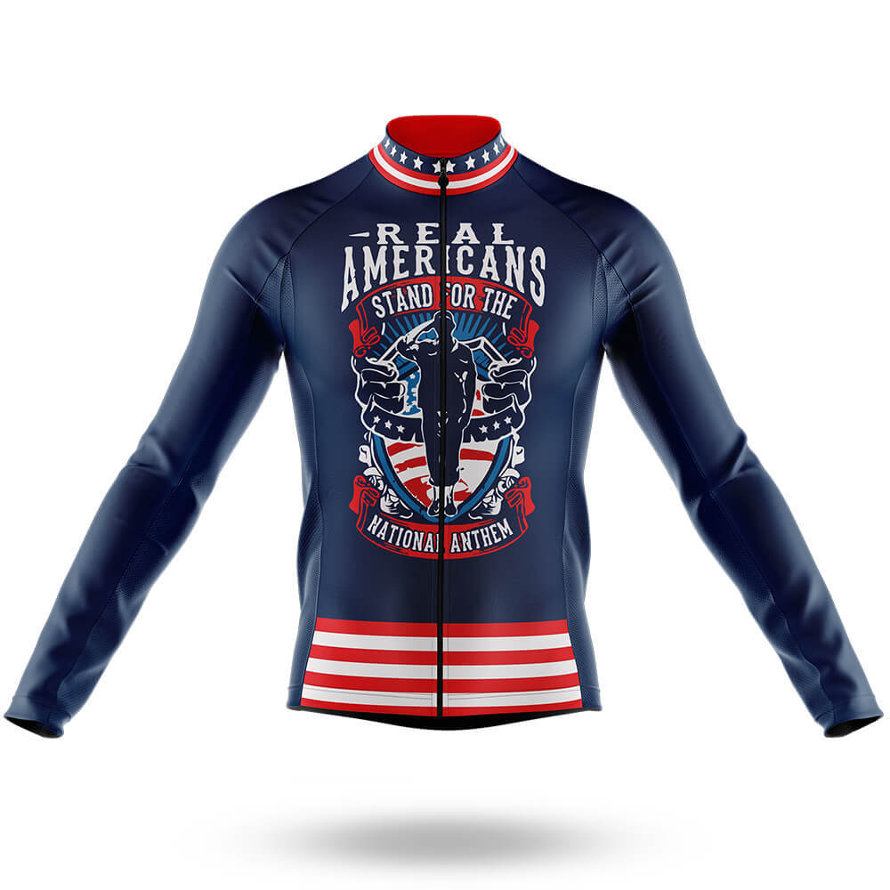 Americans V1 - Men's Cycling Kit-Long Sleeve Jersey-Global Cycling Gear