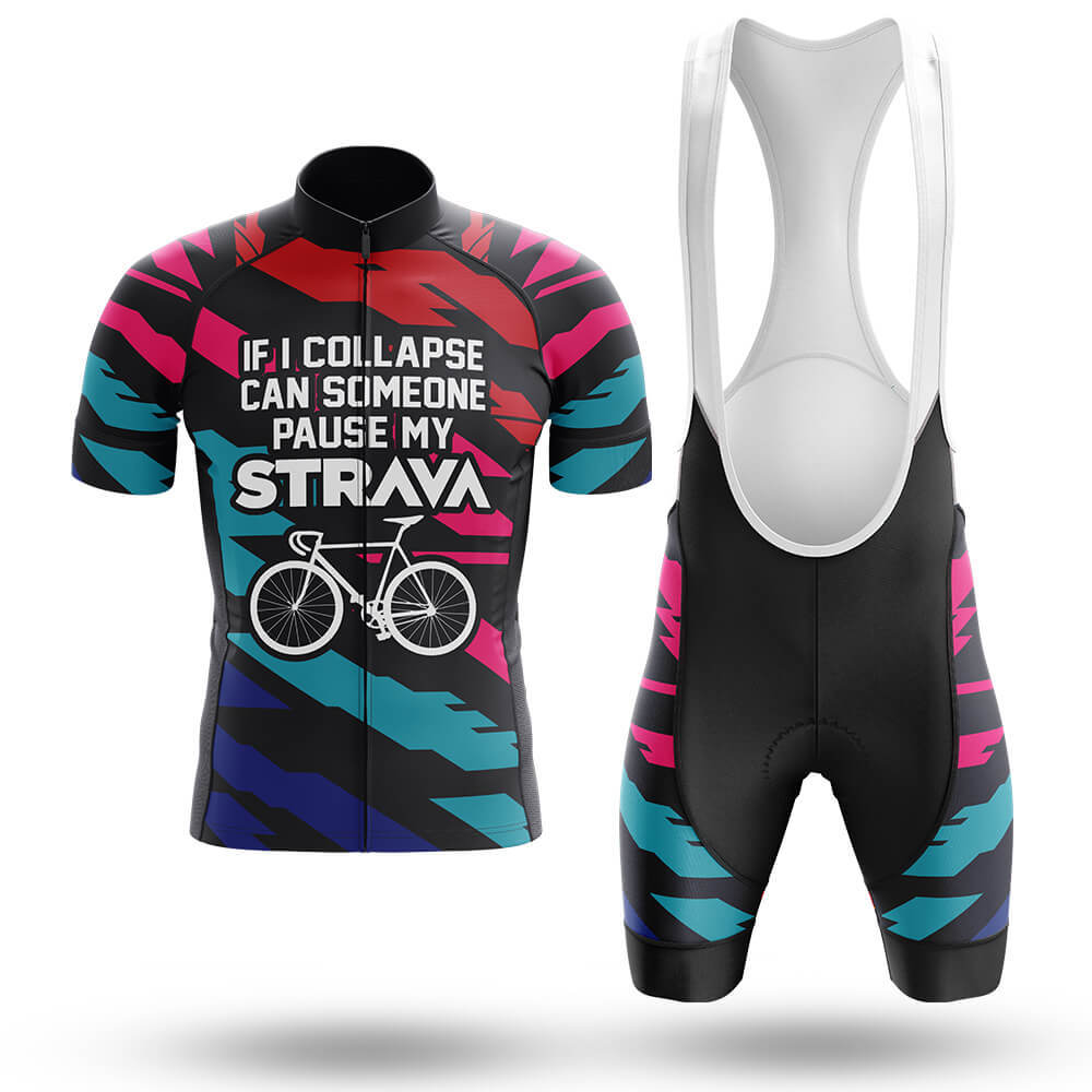 Pause My Strava Cycling Jersey - Men's Cycling Kit-Full Set-Global Cycling Gear