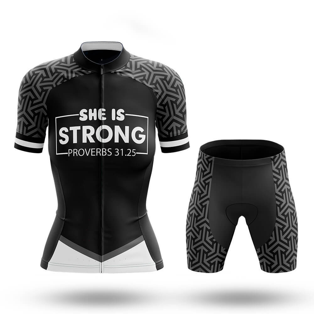She Is Strong - Women - Cycling Kit-Full Set-Global Cycling Gear