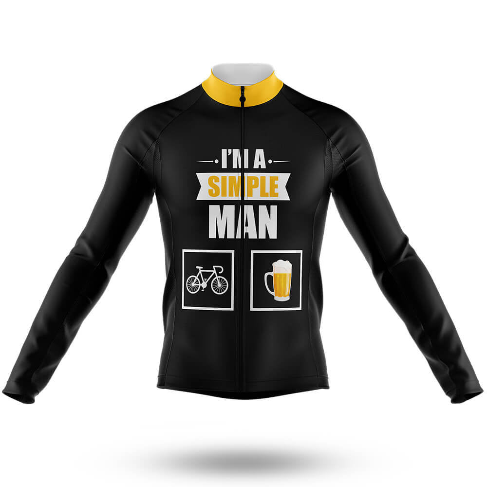 Simple Man - Men's Cycling Kit-Long Sleeve Jersey-Global Cycling Gear