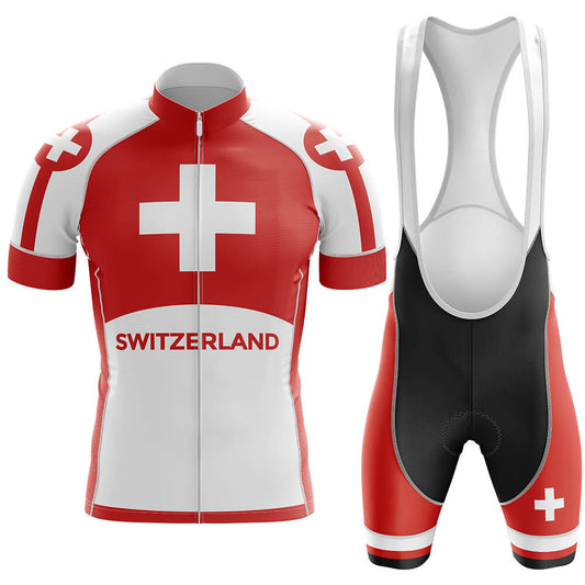 Switzerland Men's Cycling Kit-Jersey + Bibs-Global Cycling Gear