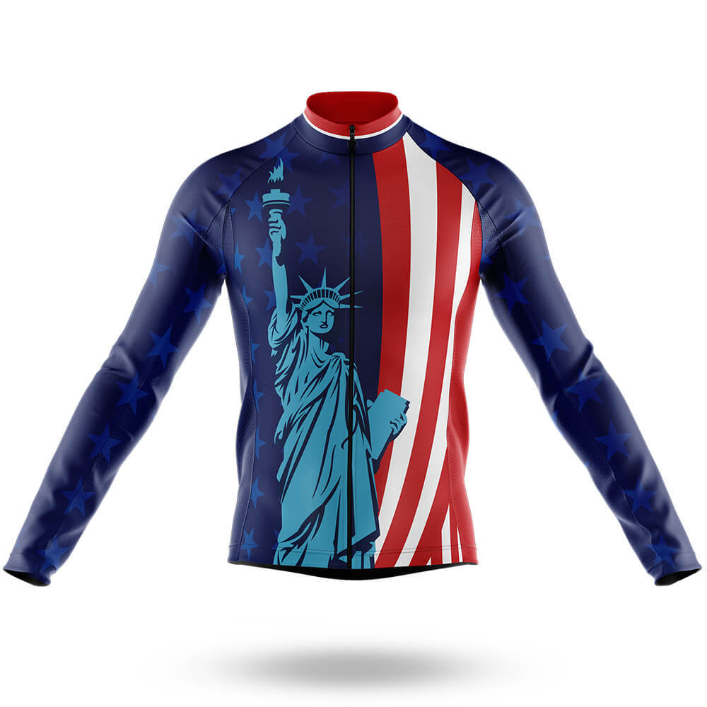 USA Liberty - Men's Cycling Kit-Long Sleeve Jersey-Global Cycling Gear