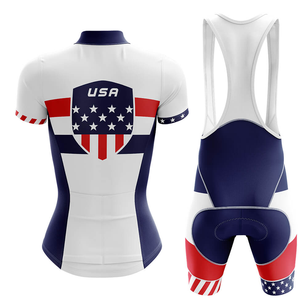 USA - Women V5 - Cycling Kit-Full Set-Global Cycling Gear