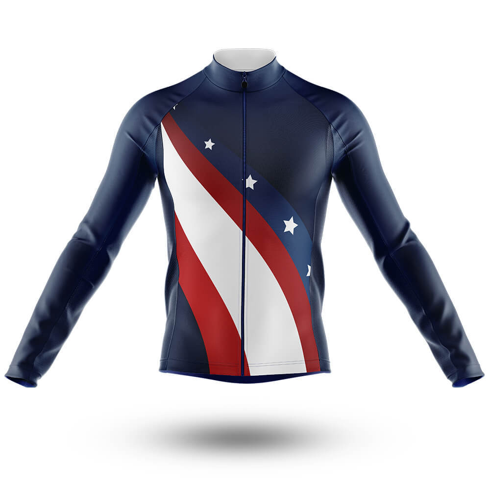 USA V3 - Men's Cycling Kit-Long Sleeve Jersey-Global Cycling Gear