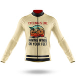 Wings On Feet - Men's Cycling Kit-Long Sleeve Jersey-Global Cycling Gear