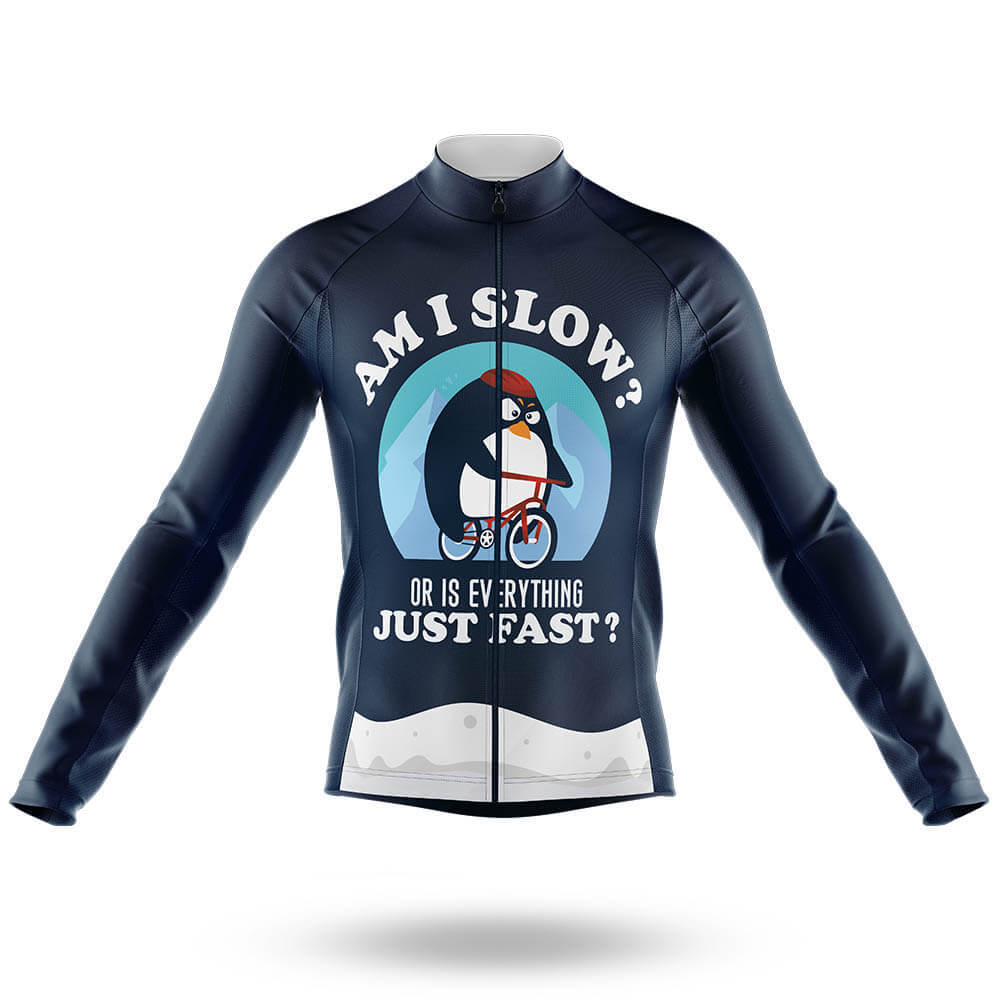 Am I Slow V2 - Men's Cycling Kit-Long Sleeve Jersey-Global Cycling Gear