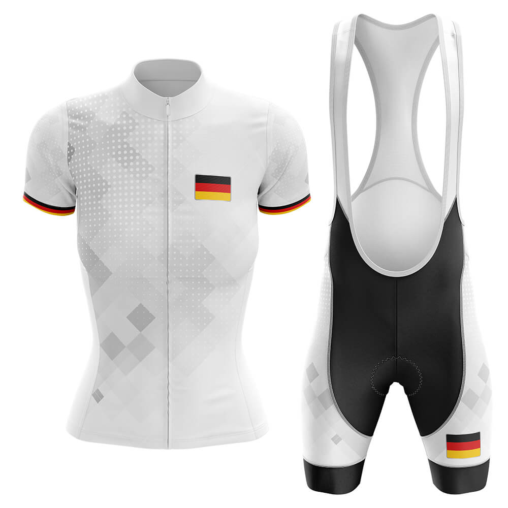Germany - Women Cycling Kit-Jersey + Bib shorts-Global Cycling Gear