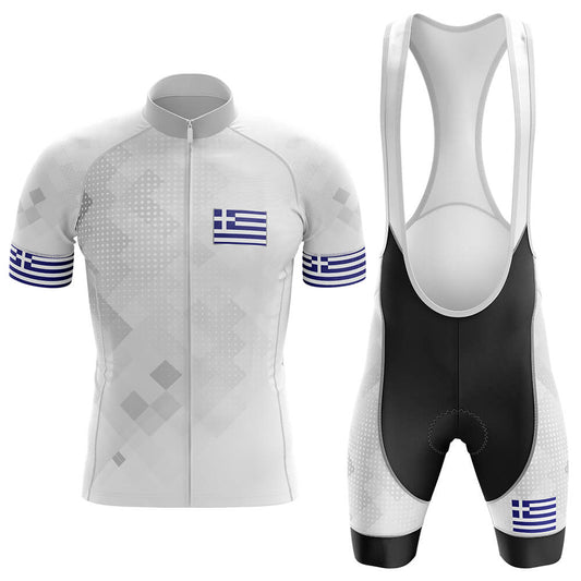 Greece V2 - Men's Cycling Kit-Jersey + Bibs-Global Cycling Gear