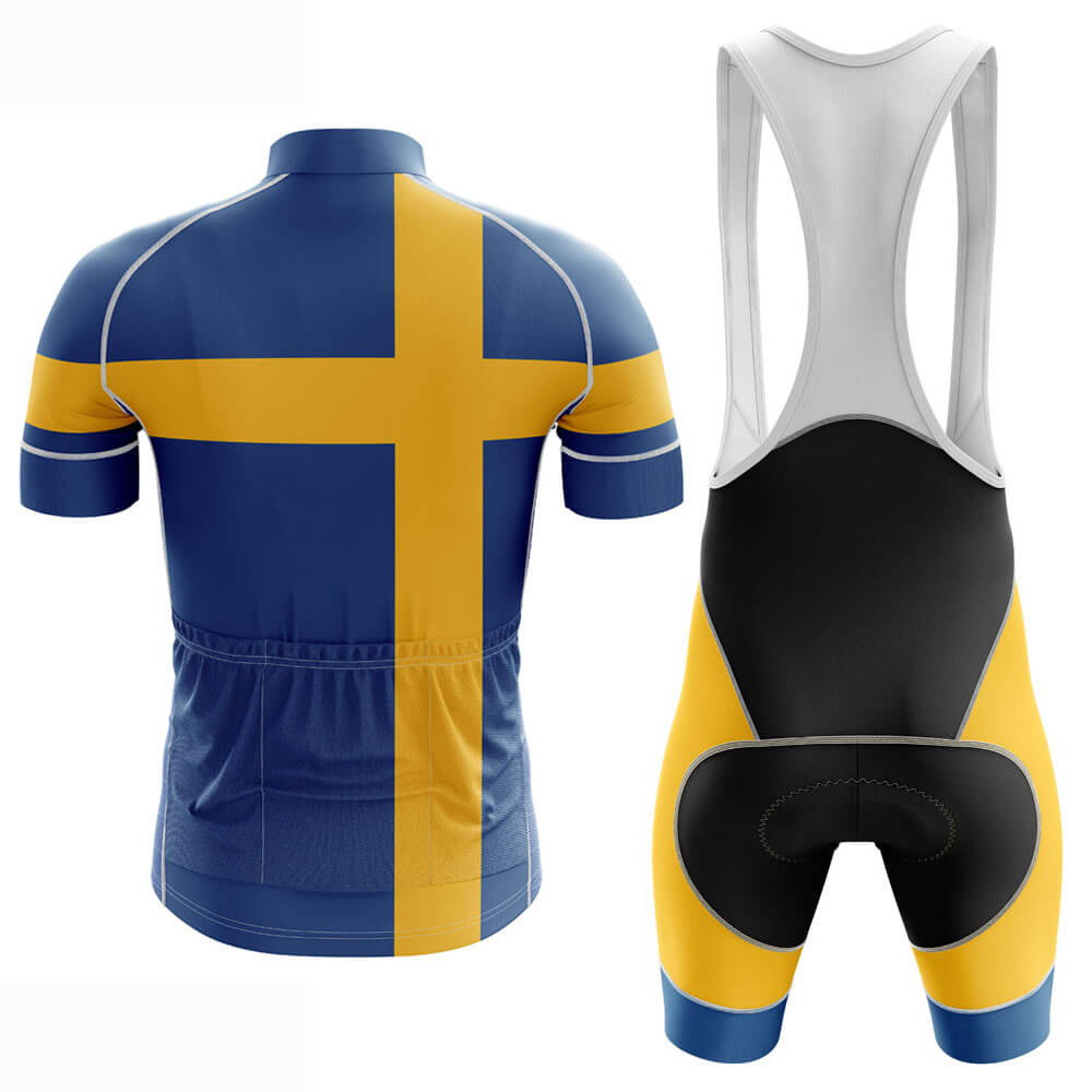 Sweden Men's Cycling Kit-Jersey + Bibs-Global Cycling Gear