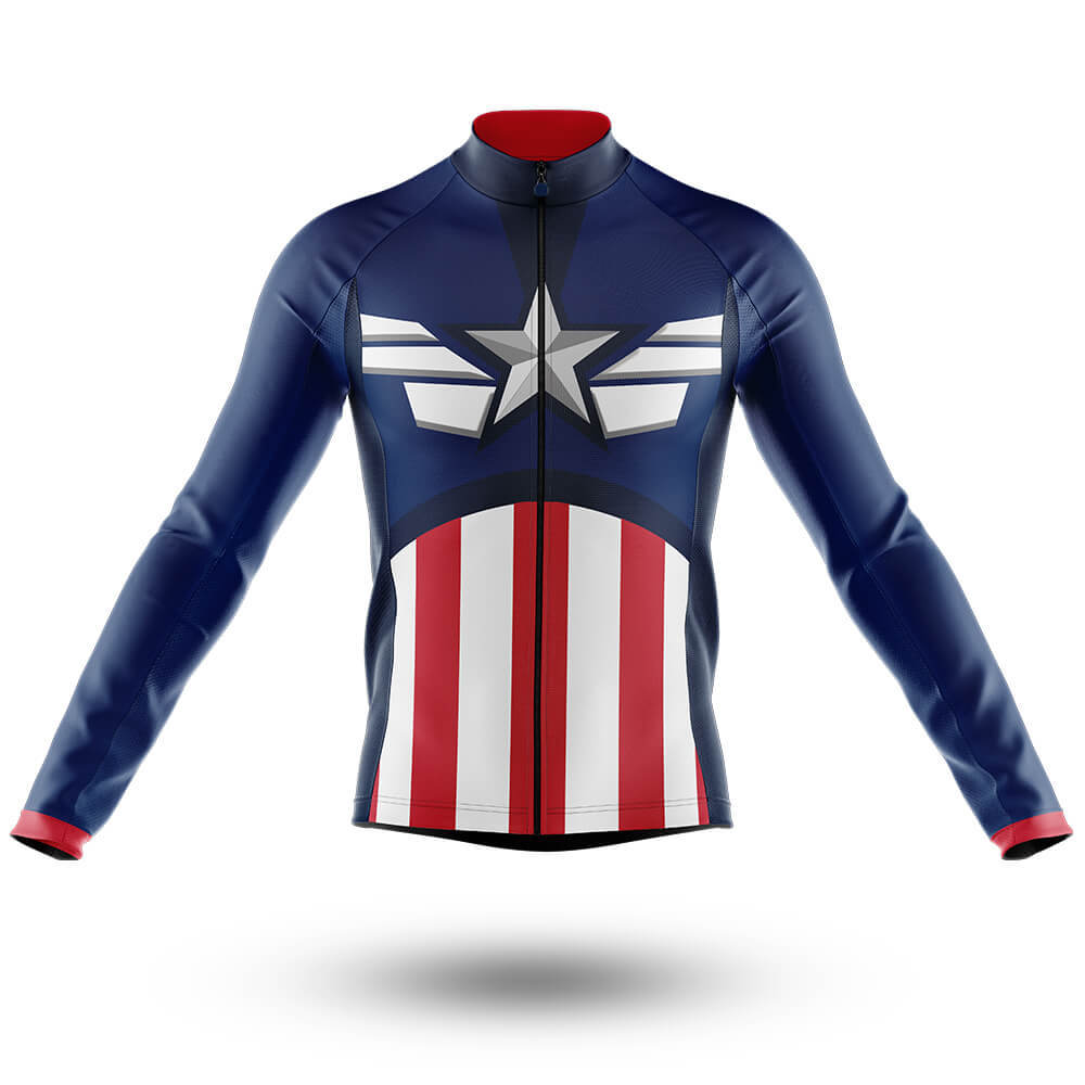 American Long Sleeve Jersey-S-Global Cycling Gear