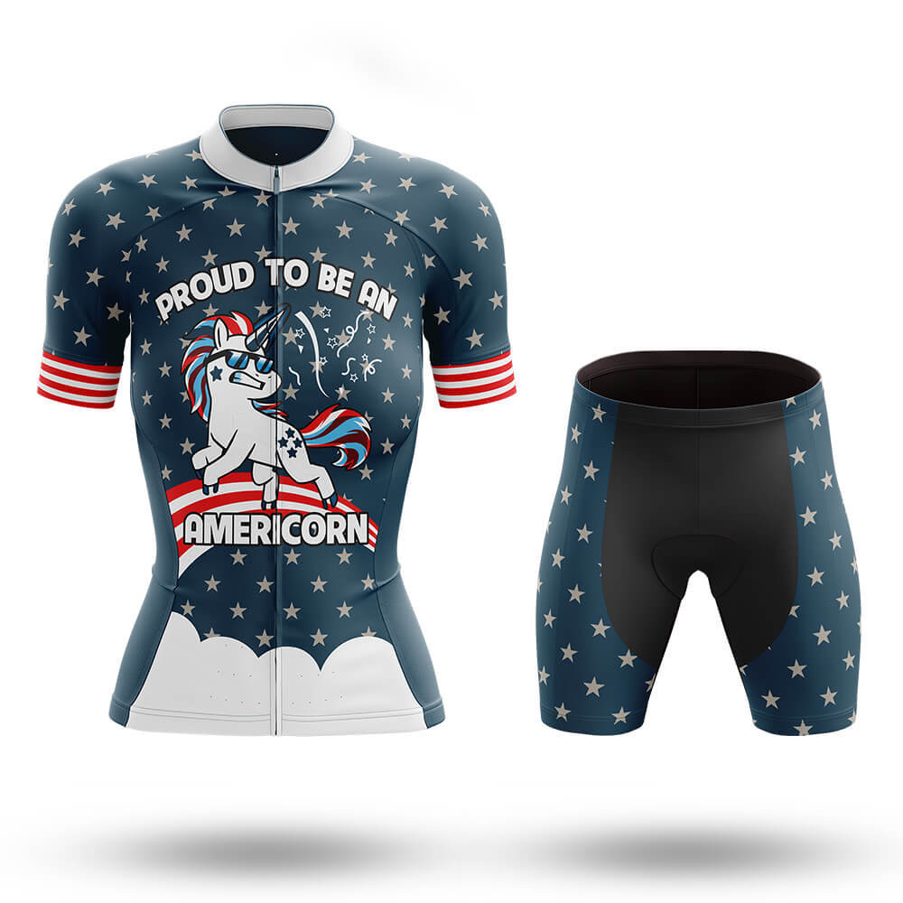 Proud To Be An Americorn - Women - Cycling Kit-Full Set-Global Cycling Gear