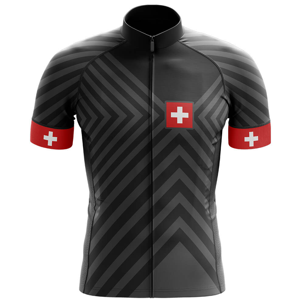 Switzerland V13 - Black - Men's Cycling Kit-Jersey Only-Global Cycling Gear
