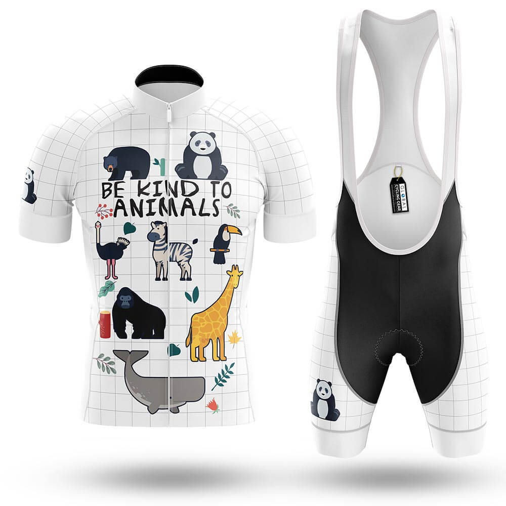 Be Kind To Animals - Men's Cycling Kit-Full Set-Global Cycling Gear