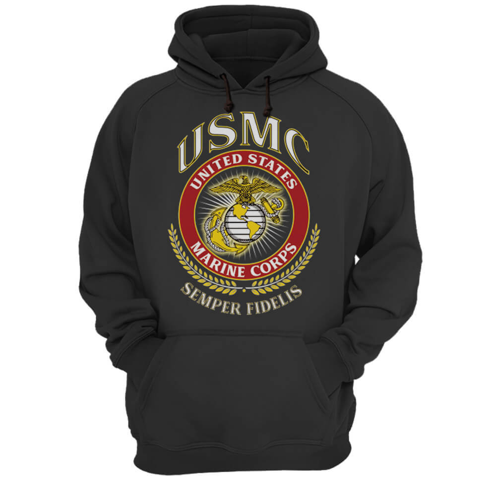 U.S Marine Corps - Hoodie-S-Global Cycling Gear