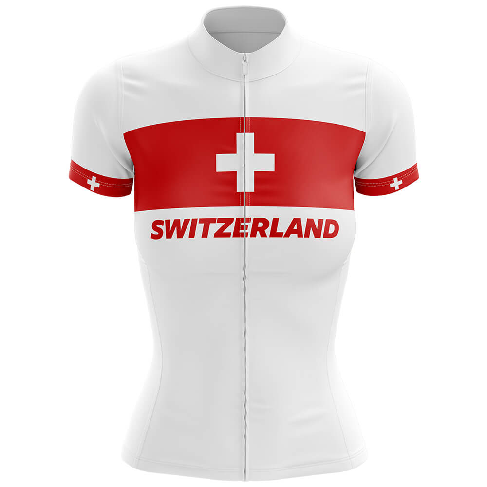 Switzerland - Women V4 - Cycling Kit-Jersey Only-Global Cycling Gear